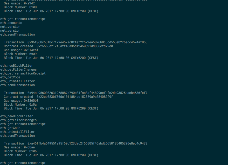 TestRPC Migrate Output