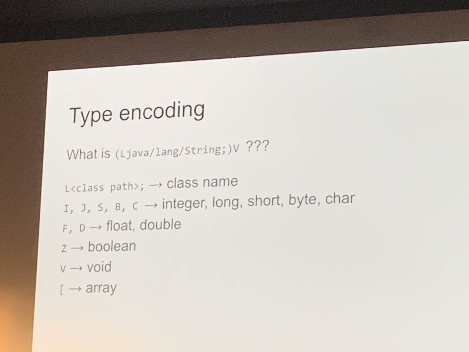 type encoding